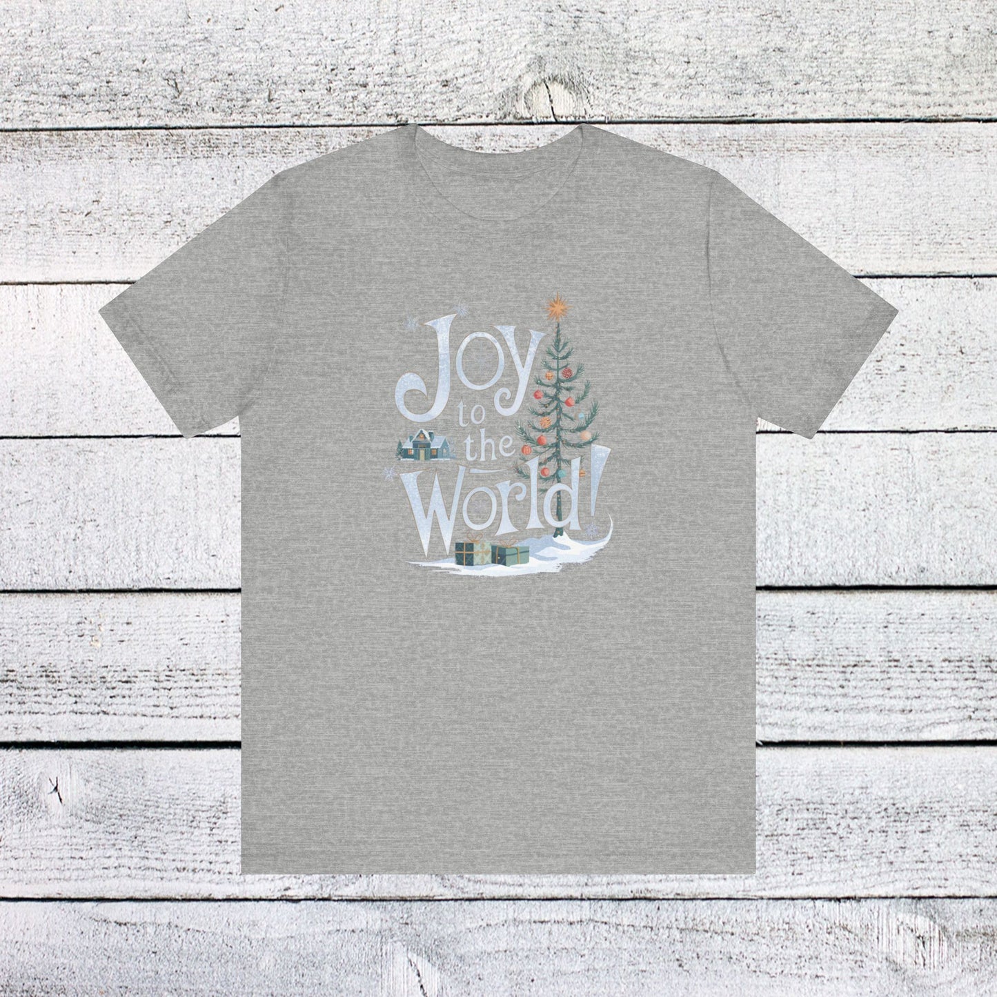 men & women christmas t-shirt: joy to the world! unisex christmas t-shirt.