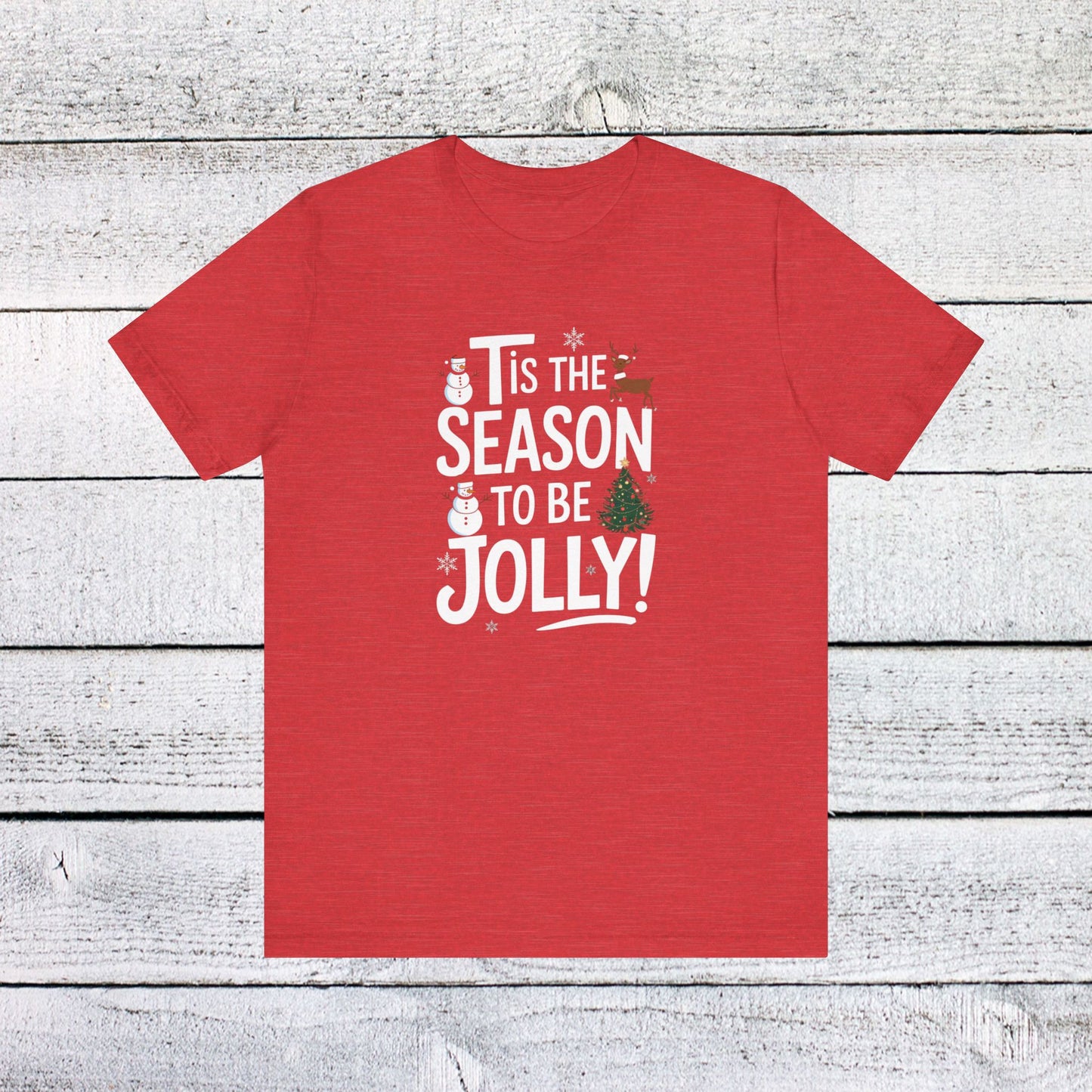 men & women christmas t-shirt. tis the season to be jolly. unisex christmas t-shirt.