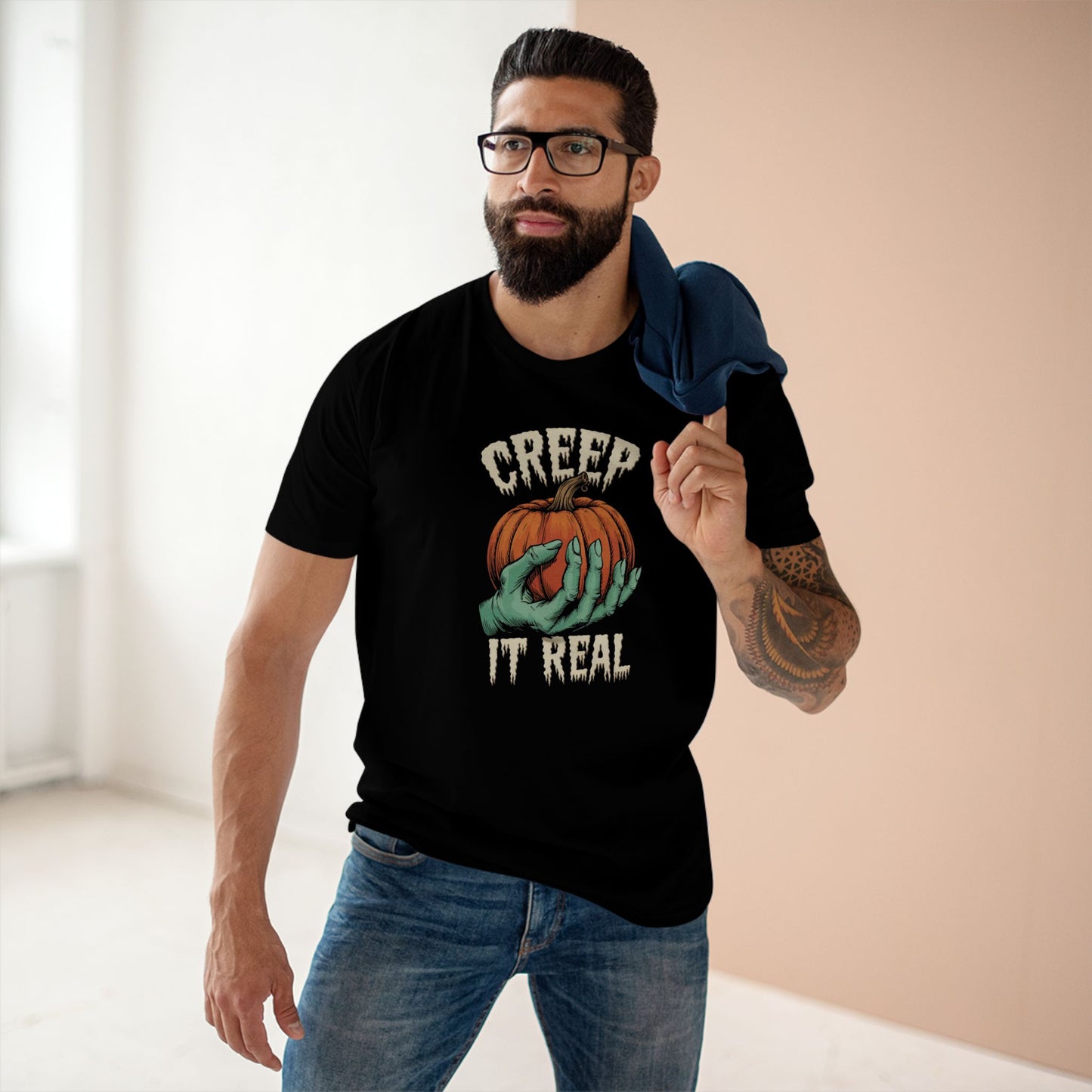 men's t-shirt, men's tee, men's halloween, men's funny gift - creep it real!