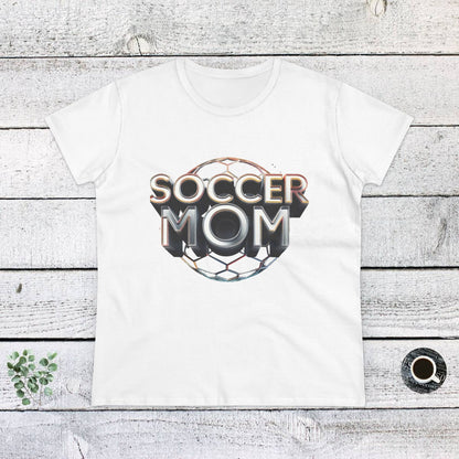 Stylish Women's Cotton Tee for Soccer Moms