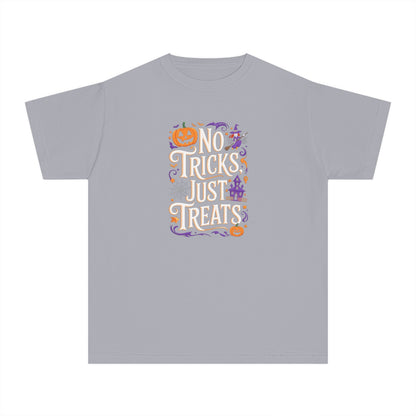 Youth T-Shirt, Youth Halloween T-Shirt, No Tricks Just Treats!