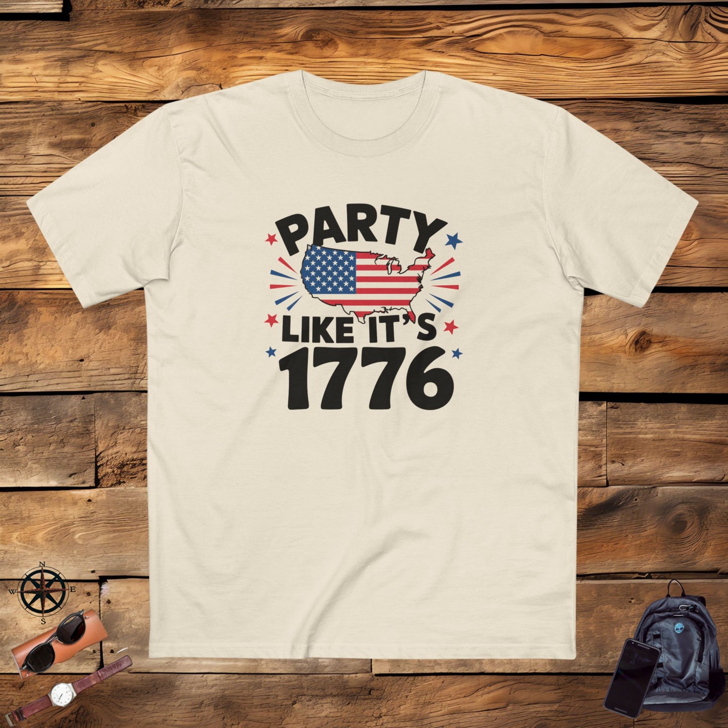 men's t-shirt, men's tee, funny gift, election, united states, party like its 1776