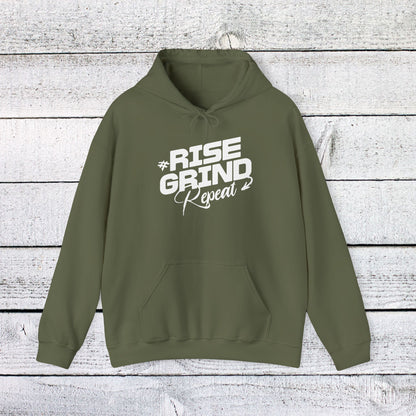 Unisex Heavy Blend™ Hooded Sweatshirt - Rise, Grind, Repeat - Hustle Daily Motivation