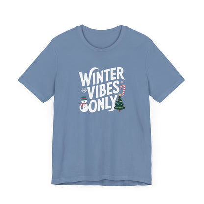 Men & Women Christmas T-Shirt. Winter Vibes. Unisex Christmas T-Shirt.