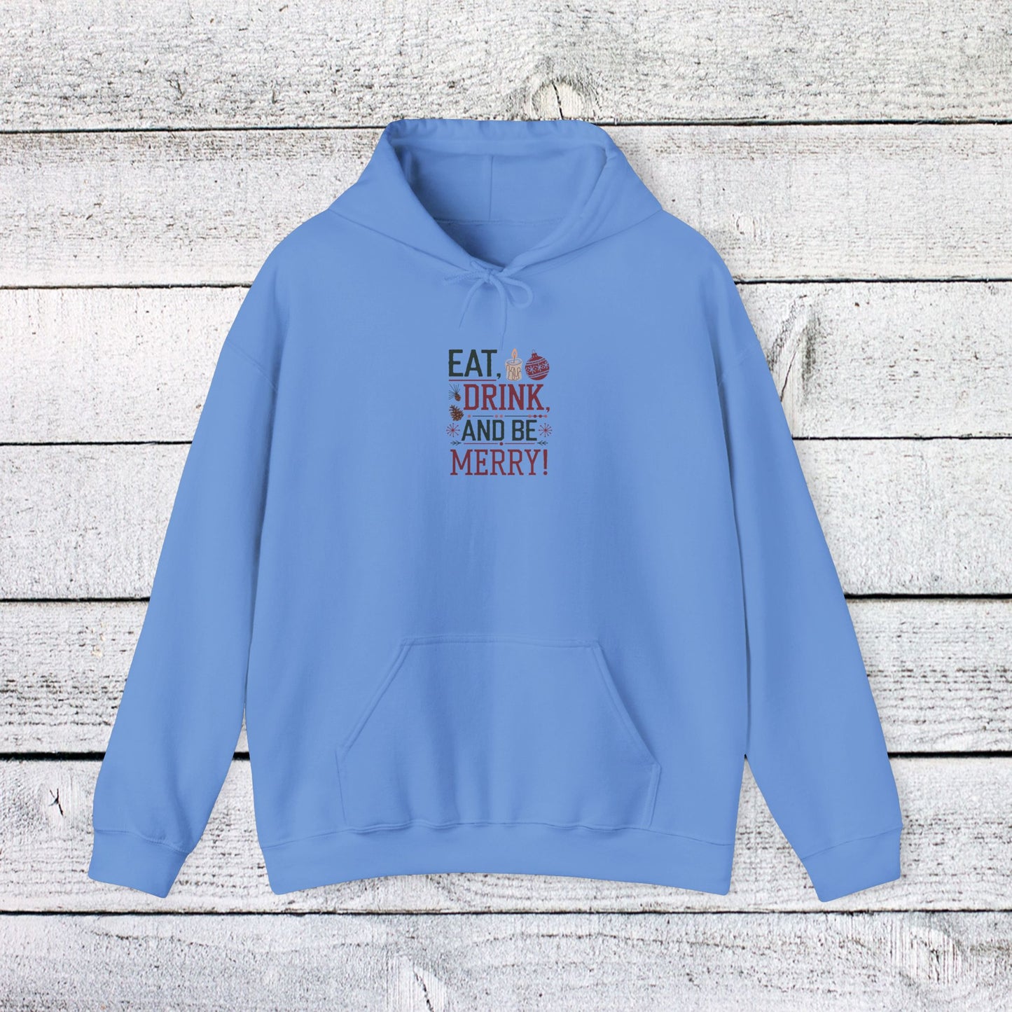 men's and women's christmas sweatshirt. eat, drink, be merry. unisex christmas sweatshirt.