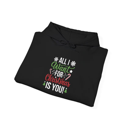 Men's and Women's Christmas Sweatshirt. All I want for Christmas is you. Unisex Christmas Sweatshirt.