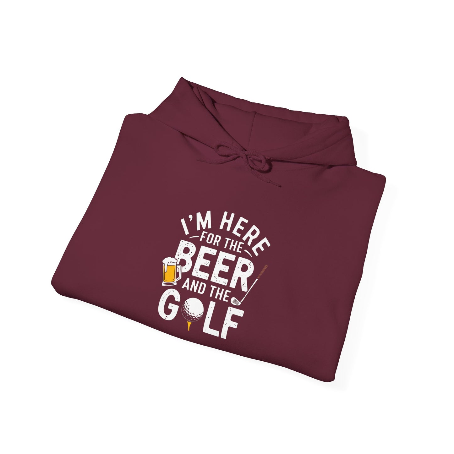 men & women golf sweatshirt: i'm here for beer & golf! unisex sweatshirt: