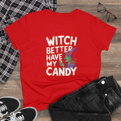 Women's T-Shirt, women's Tee, Women's Halloween, Funny Gift, Witch!