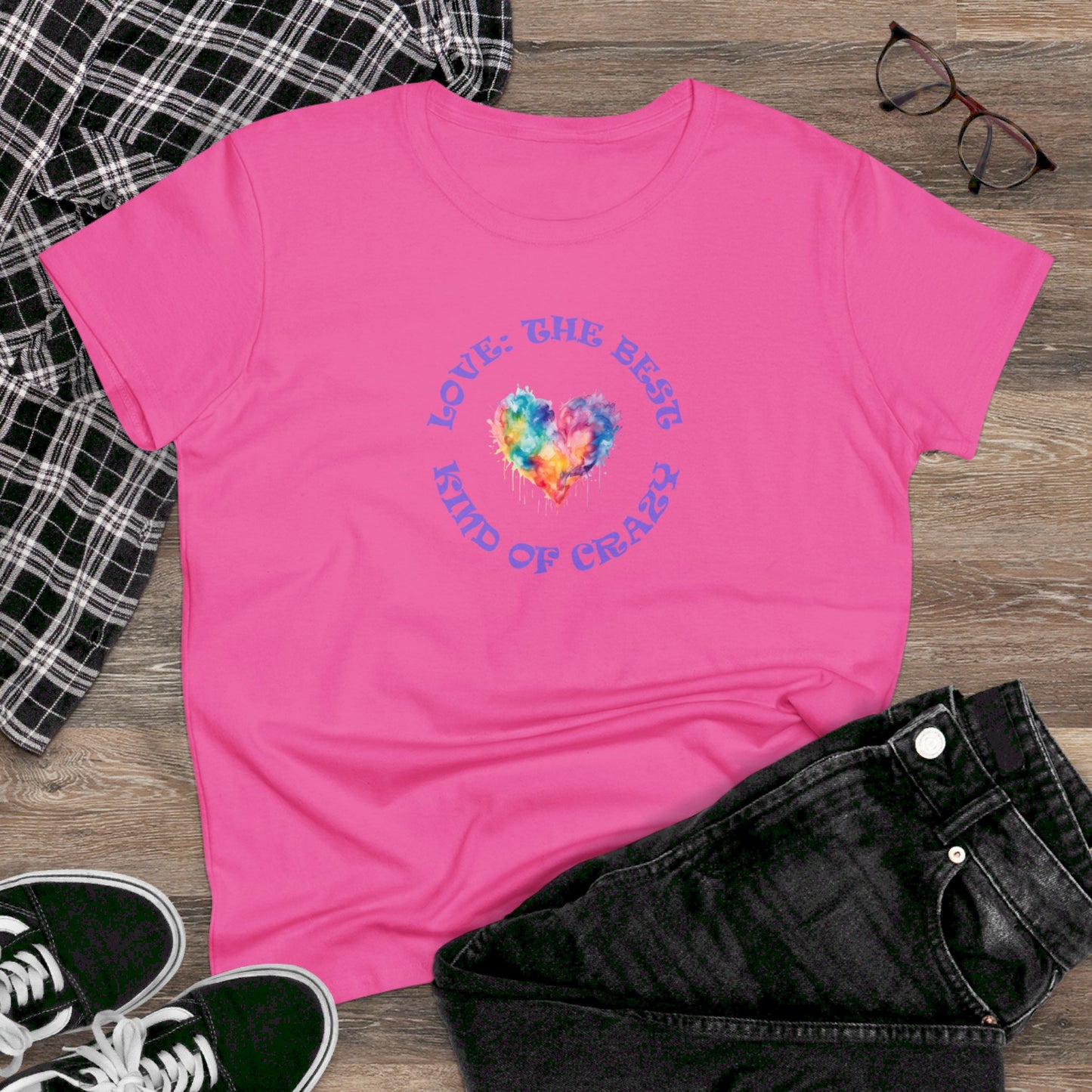 womens t-shirt - love crazy