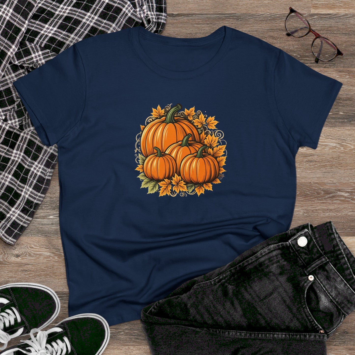 womens t-shirt - pumpkins