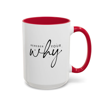 Colorful Mugs (11oz, 15oz) - Remember Your Why - Purpose Driven Motivation
