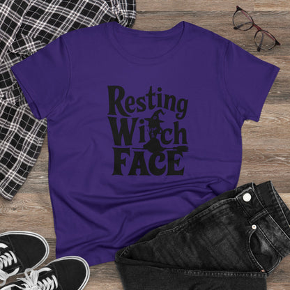 Women's T-Shirt, Women's Tee, Halloween, Funny Gift, Resting Witch Face!