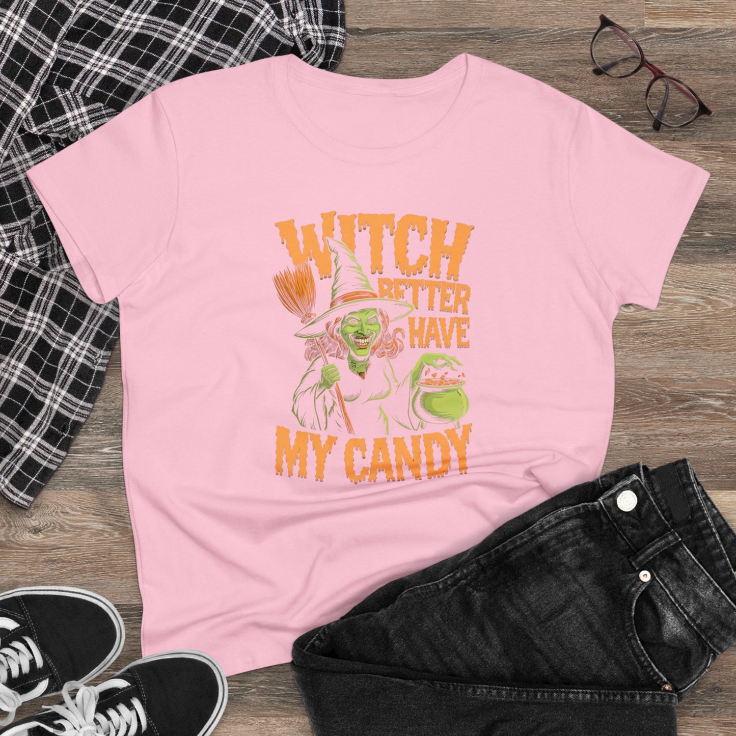 women's t-shirt, women's tee, women's halloween, witch better have my candy!