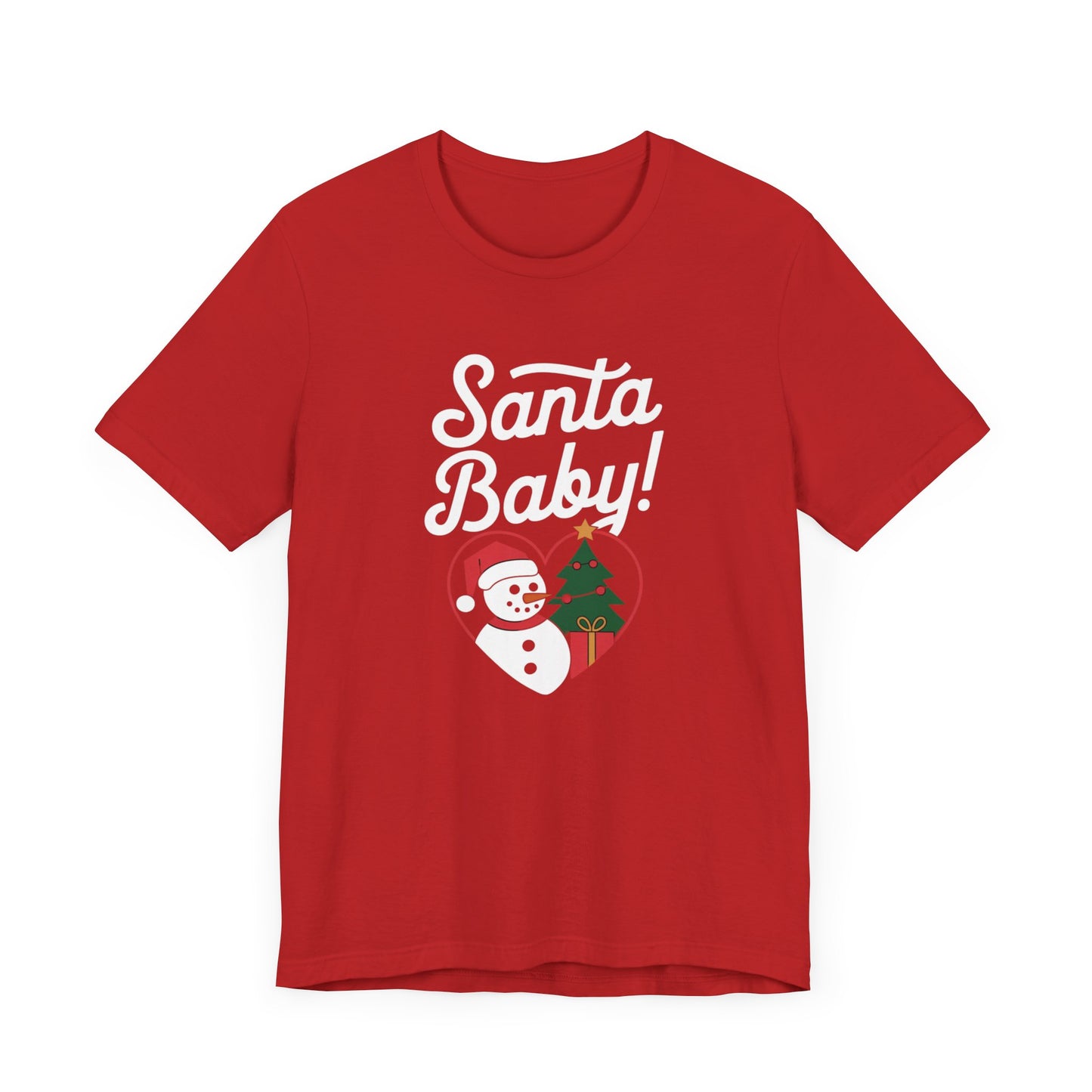 men & women christmas t-shirt. santa baby. unisex christmas t-shirt.