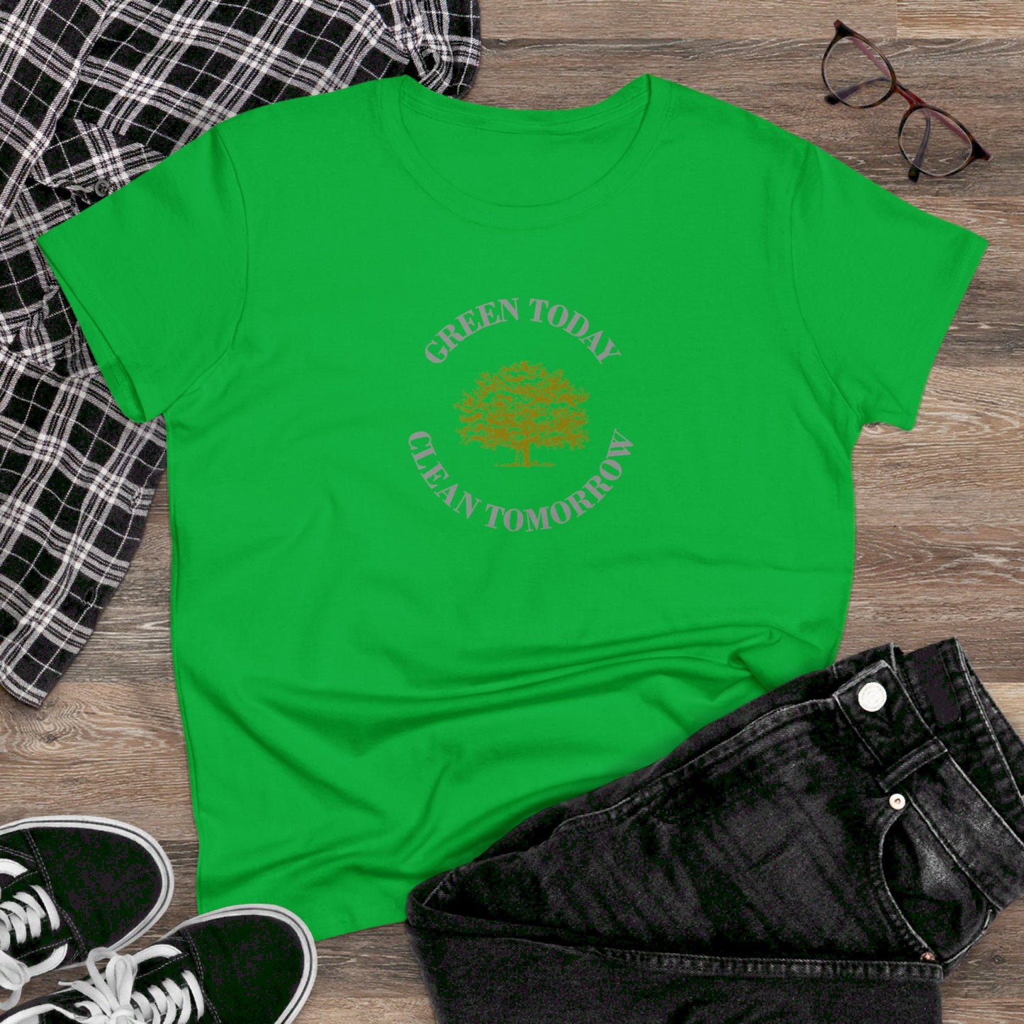 womens t-shirt - green today