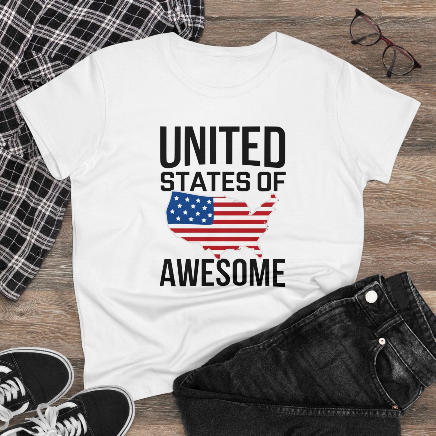 women's t-shirt, women's tee, funny gift, united states of awesome!