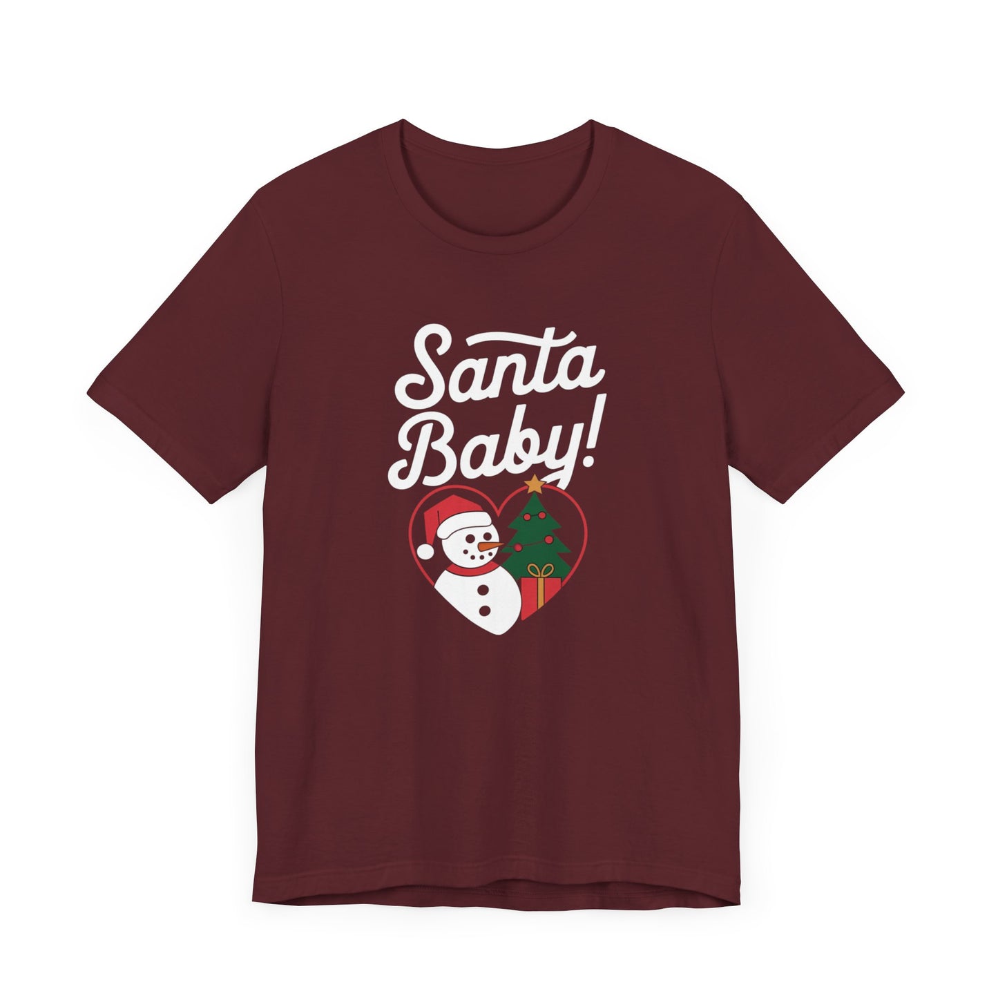 men & women christmas t-shirt. santa baby. unisex christmas t-shirt.