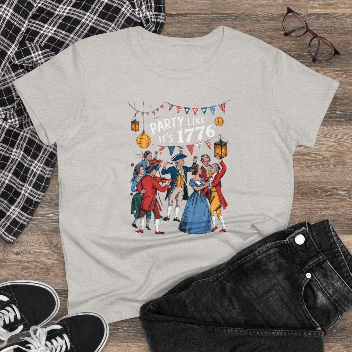 women's t-shirt, women's tee, election, party like is 1776!