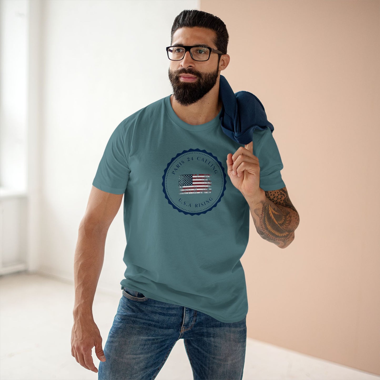 men's t-shirt - usa rising