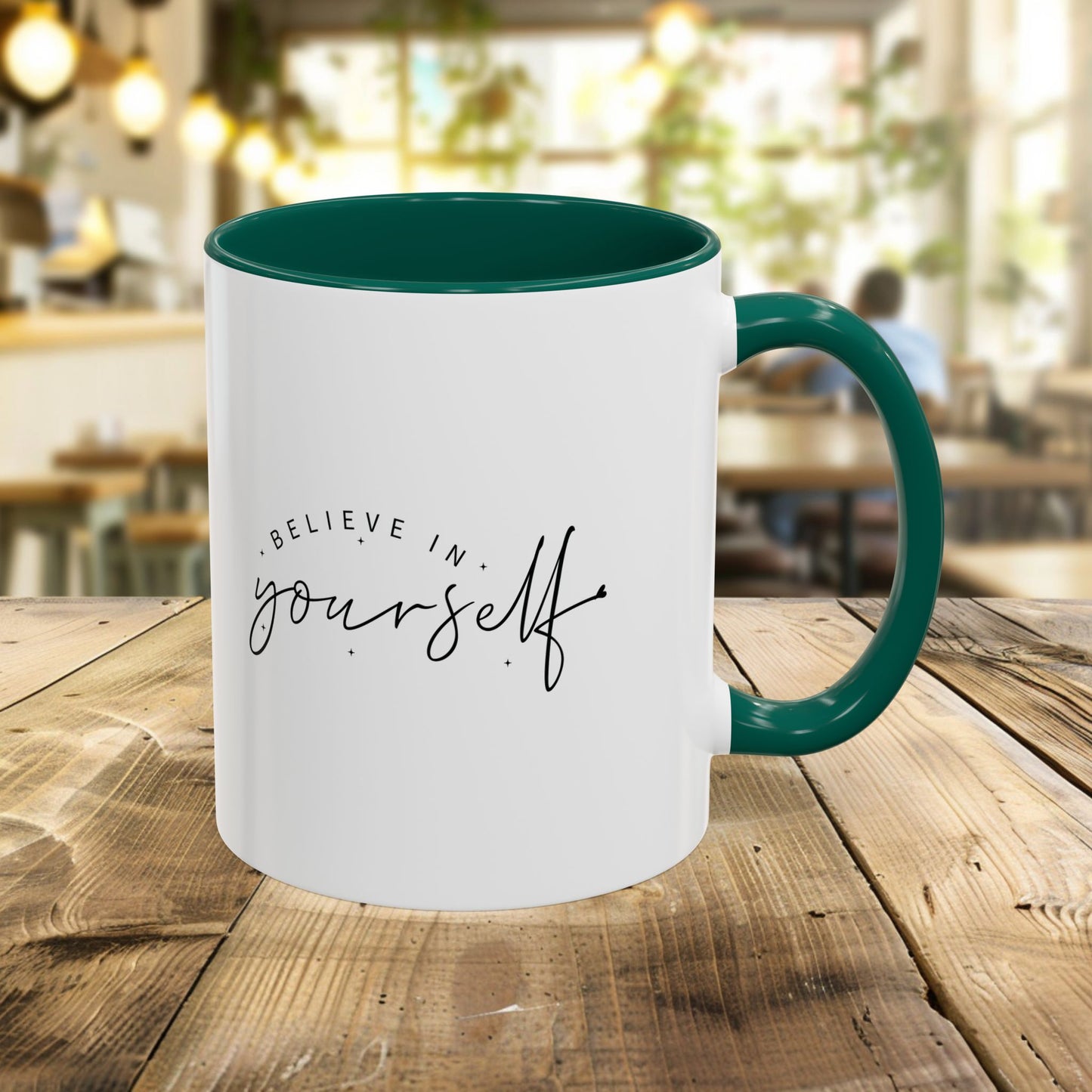 colorful inspirational mug - believe in yourself