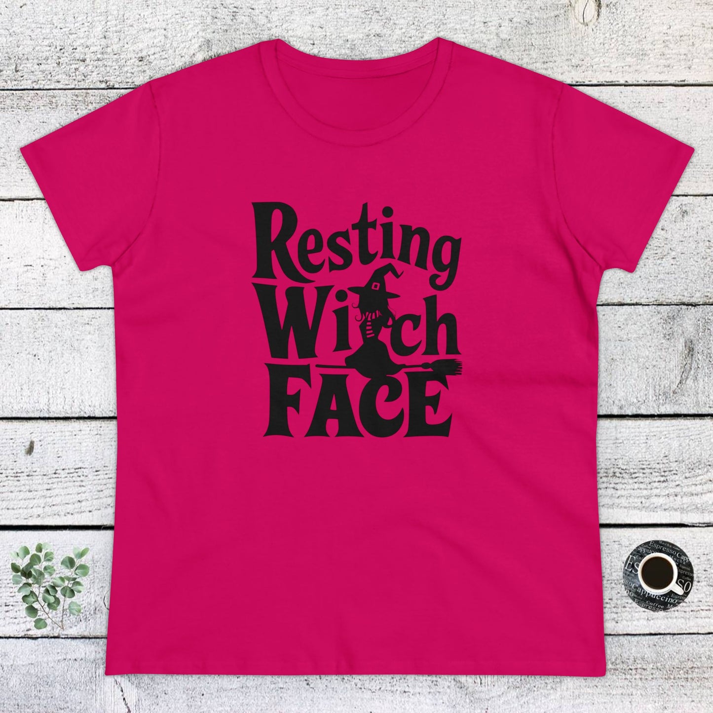 women's t-shirt, women's tee, halloween, funny gift, resting witch face!