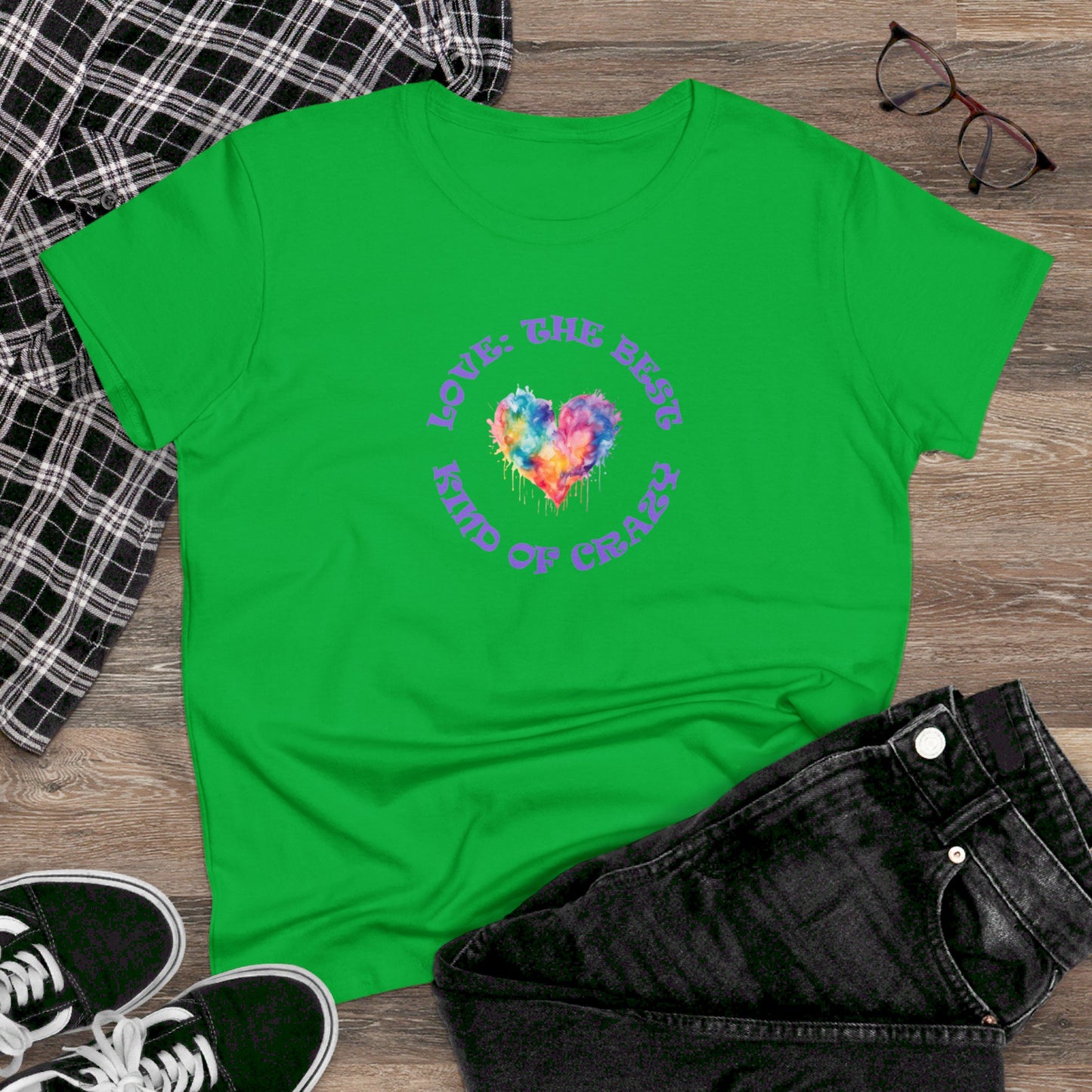 womens t-shirt - love crazy