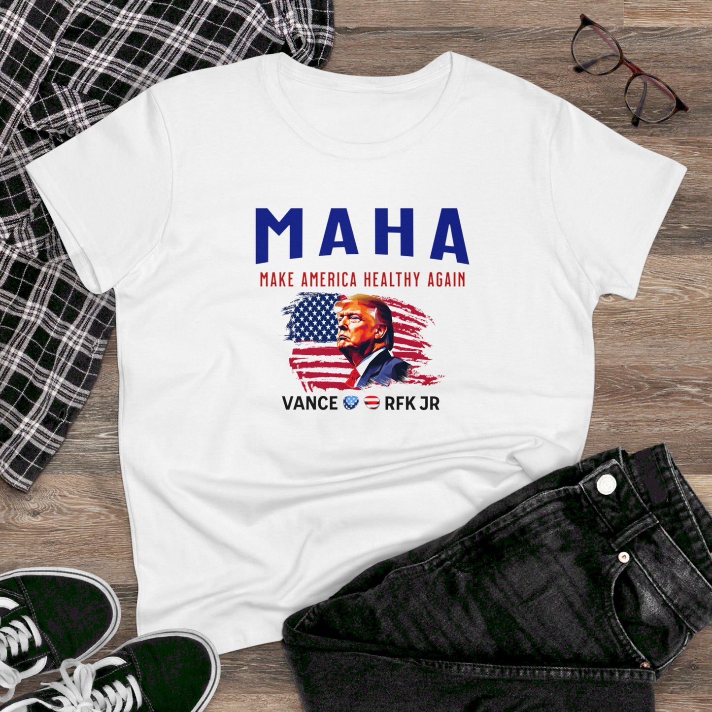 women's t-shirt - make america healthy again (maha)