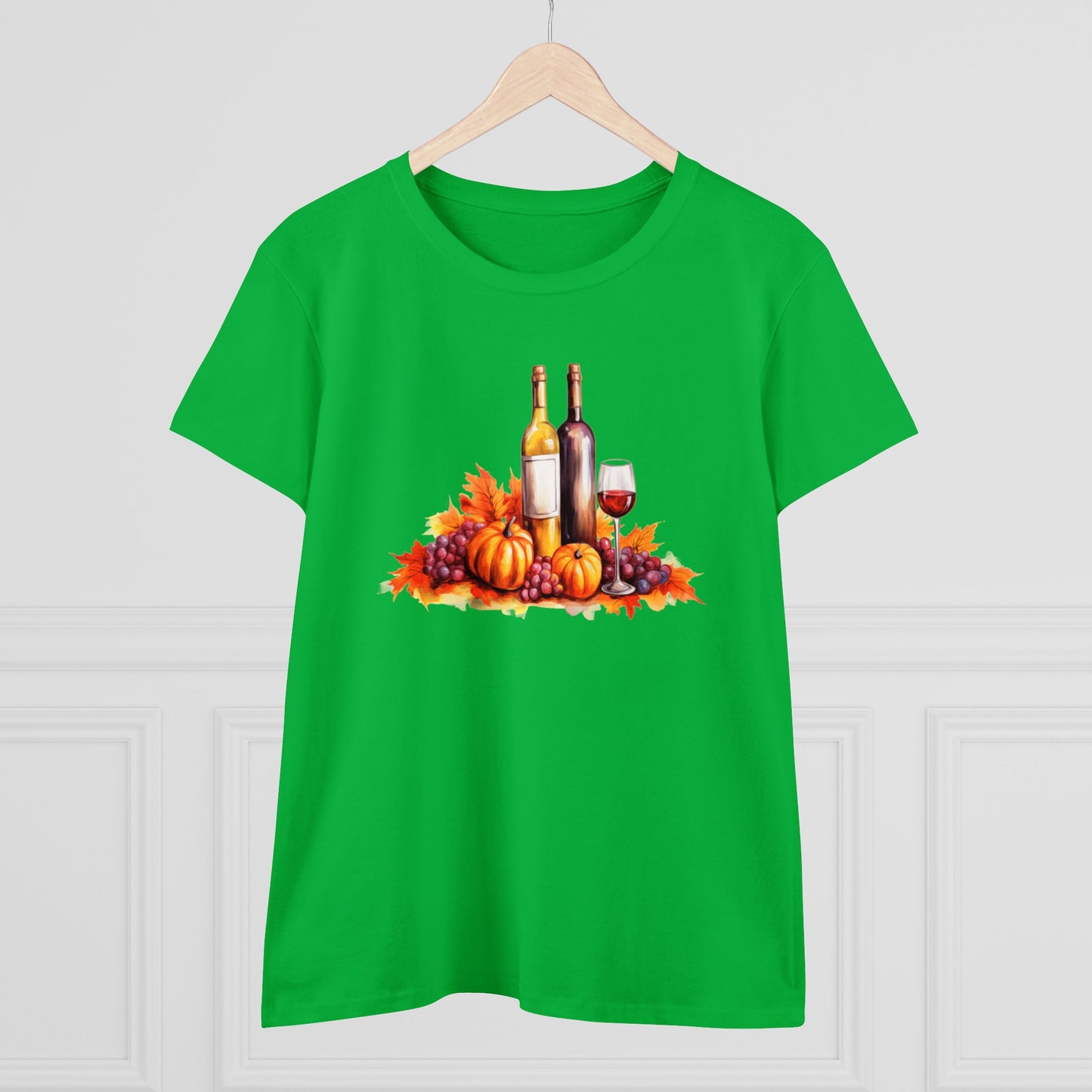 women halloween t-shirt, tee, fall, women's wine glass, pumpkins, halloween gift