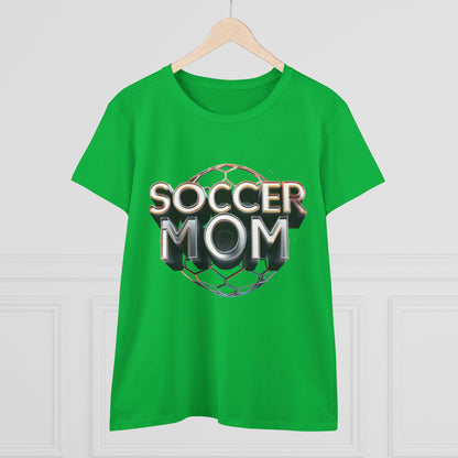 Stylish Women's Cotton Tee for Soccer Moms