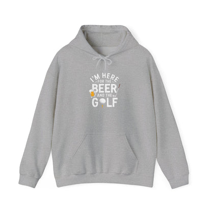 Men & Women Golf Sweatshirt: I'm Here for beer & Golf! Unisex Sweatshirt: