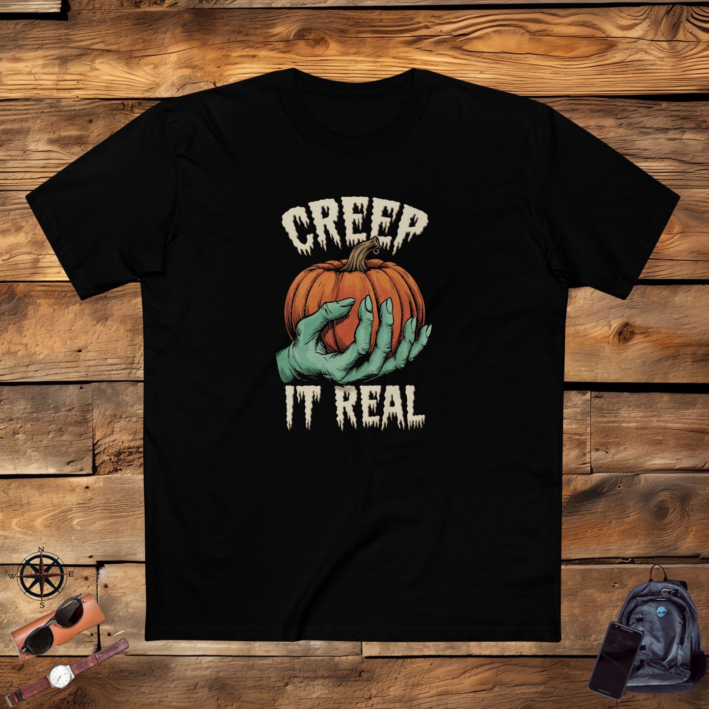 men's t-shirt, men's tee, men's halloween, men's funny gift - creep it real!