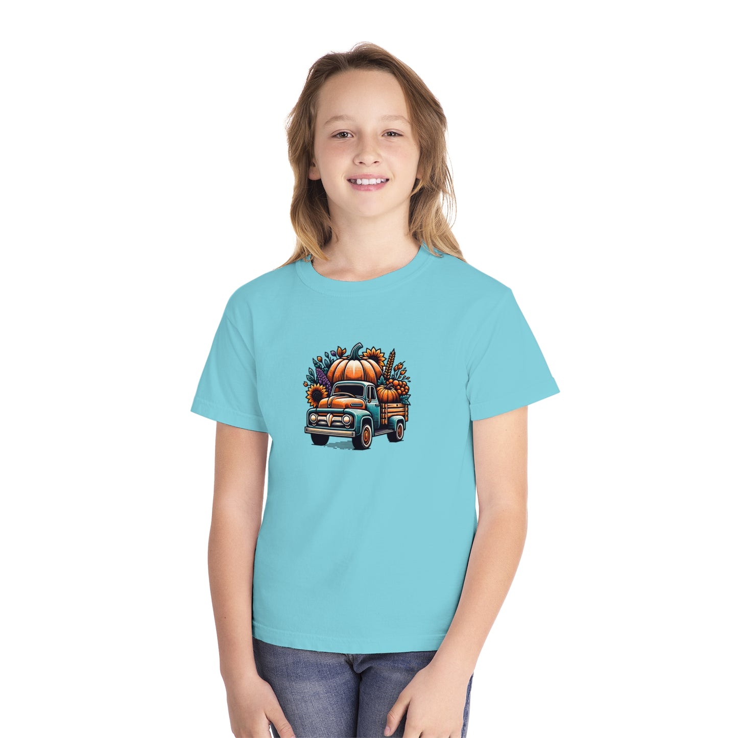 youth t-shirt - pumpkin truck!