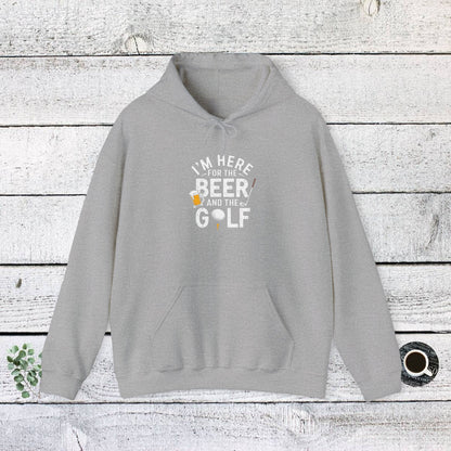 Men & Women Golf Sweatshirt: I'm Here for beer & Golf! Unisex Sweatshirt: