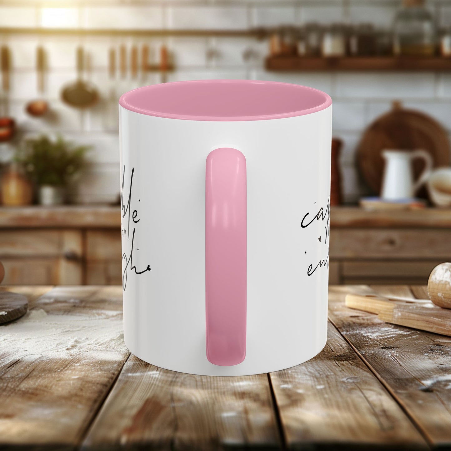 colorful mugs (11oz, 15oz) - capable, worth, enough - empowerment words
