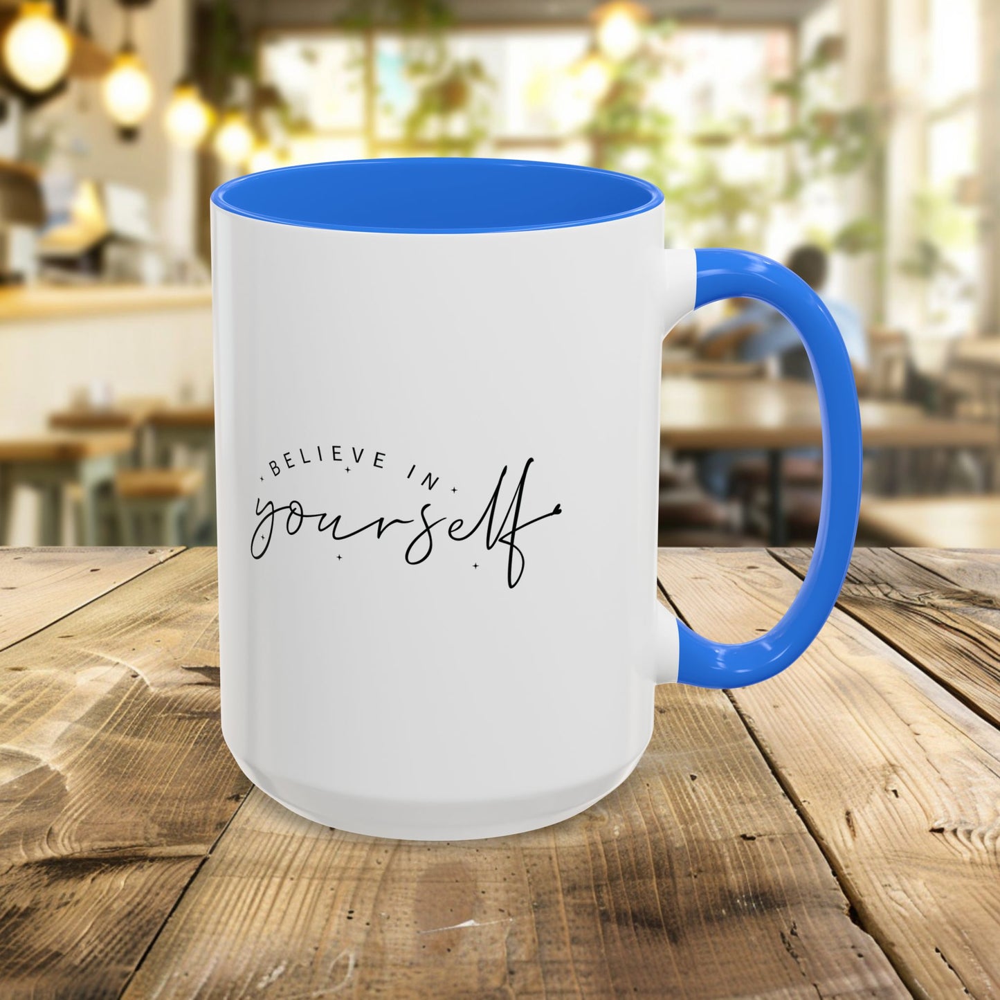 colorful inspirational mug - believe in yourself