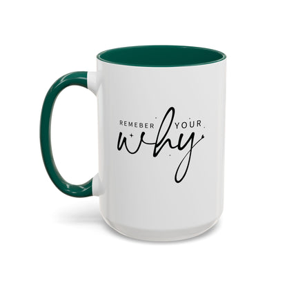 Colorful Mugs (11oz, 15oz) - Remember Your Why - Purpose Driven Motivation
