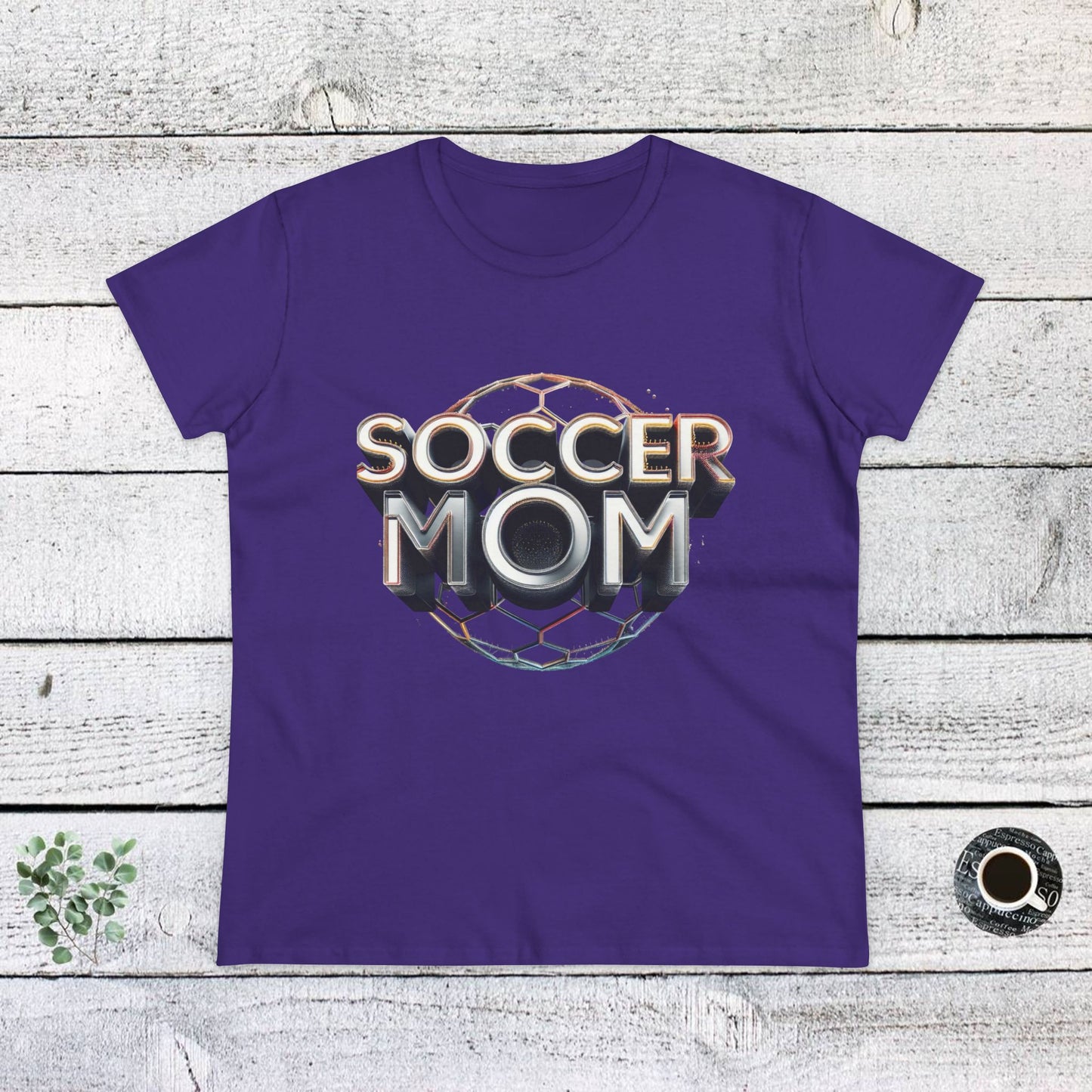 stylish women's cotton tee for soccer moms
