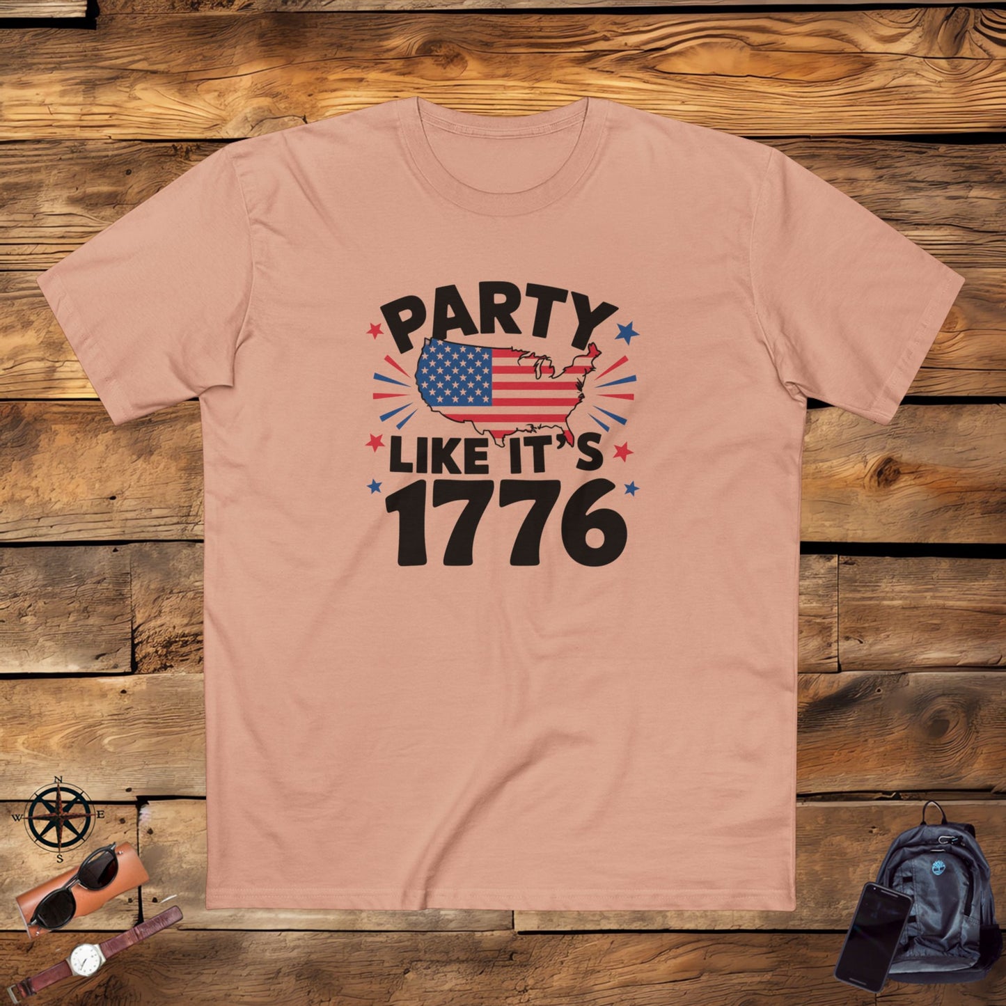 men's t-shirt, men's tee, funny gift, election, united states, party like its 1776