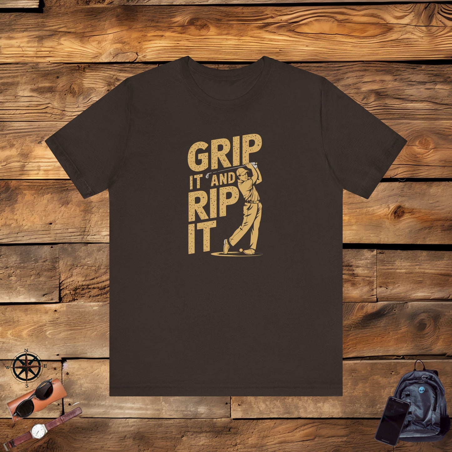 men & women golf t-shirt: grip it and rip it! unisex golf t-shirt.