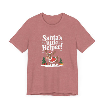 Men & Women Christmas T-Shirt. Santa's Little Helper! Unisex Christmas T-Shirt.