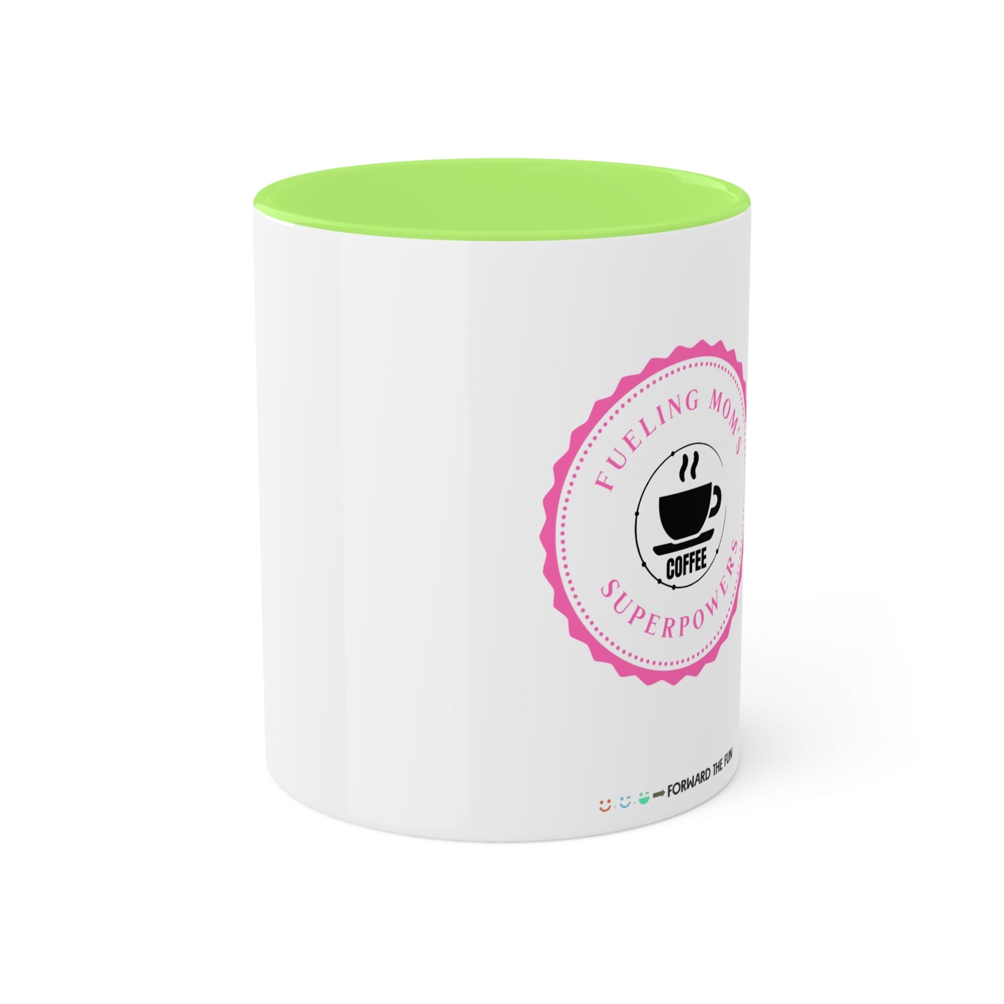 colorful 11oz mug - mom's superpowers