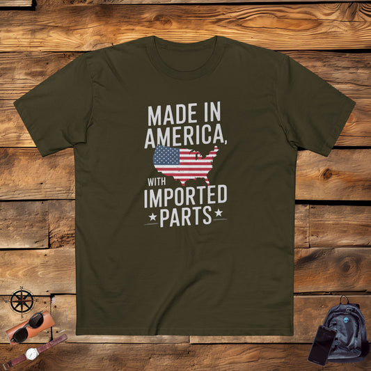 Men's T-Shirt Funny, Men's Tee, Men's Funny Gift, Made in America with imported parts