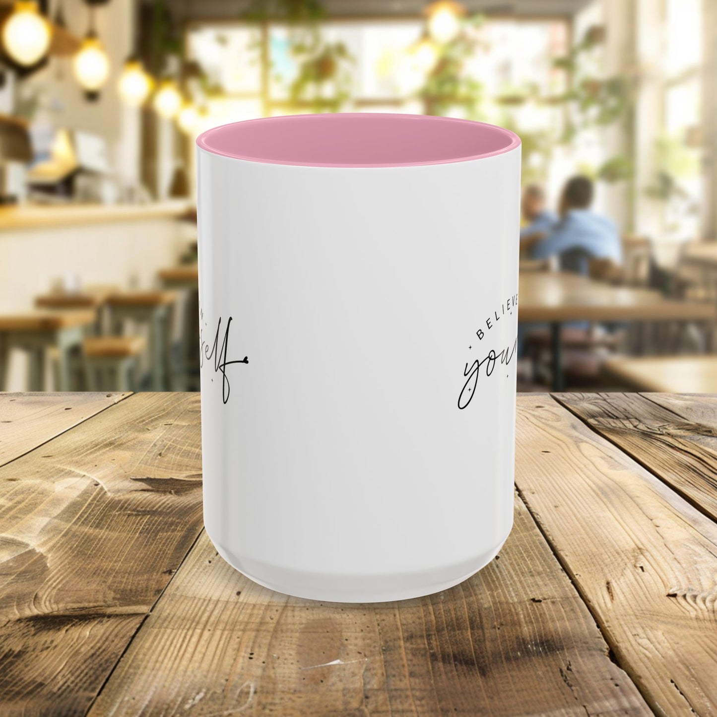 colorful inspirational mug - believe in yourself
