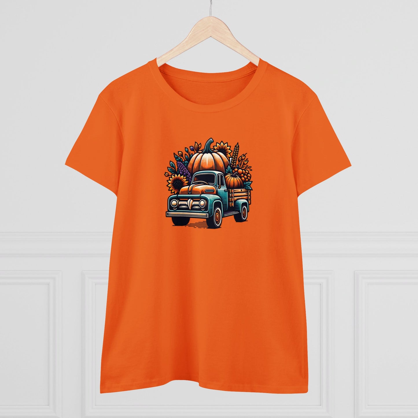 womens t-shirt - pumpkin truck!