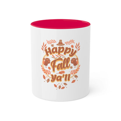 Colorful 11oz Mug - Happy Fall Ya'll