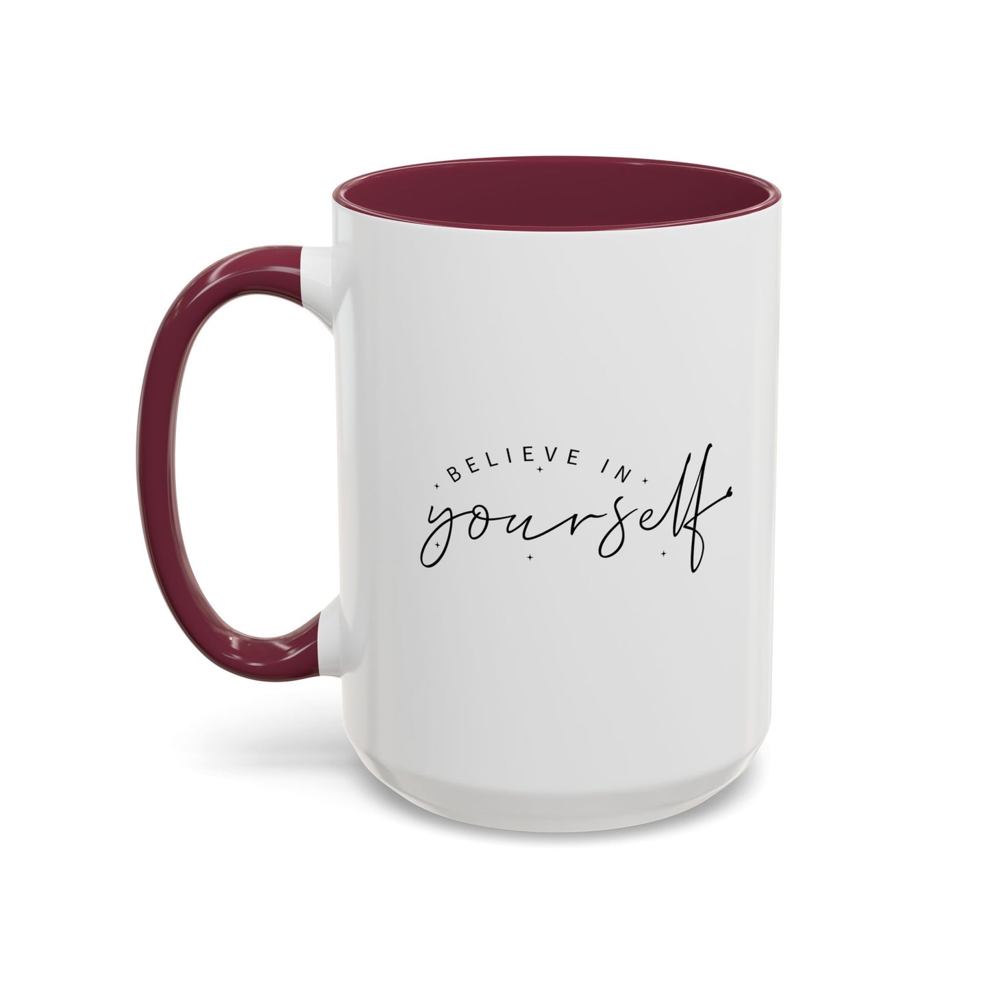 colorful inspirational mug - believe in yourself