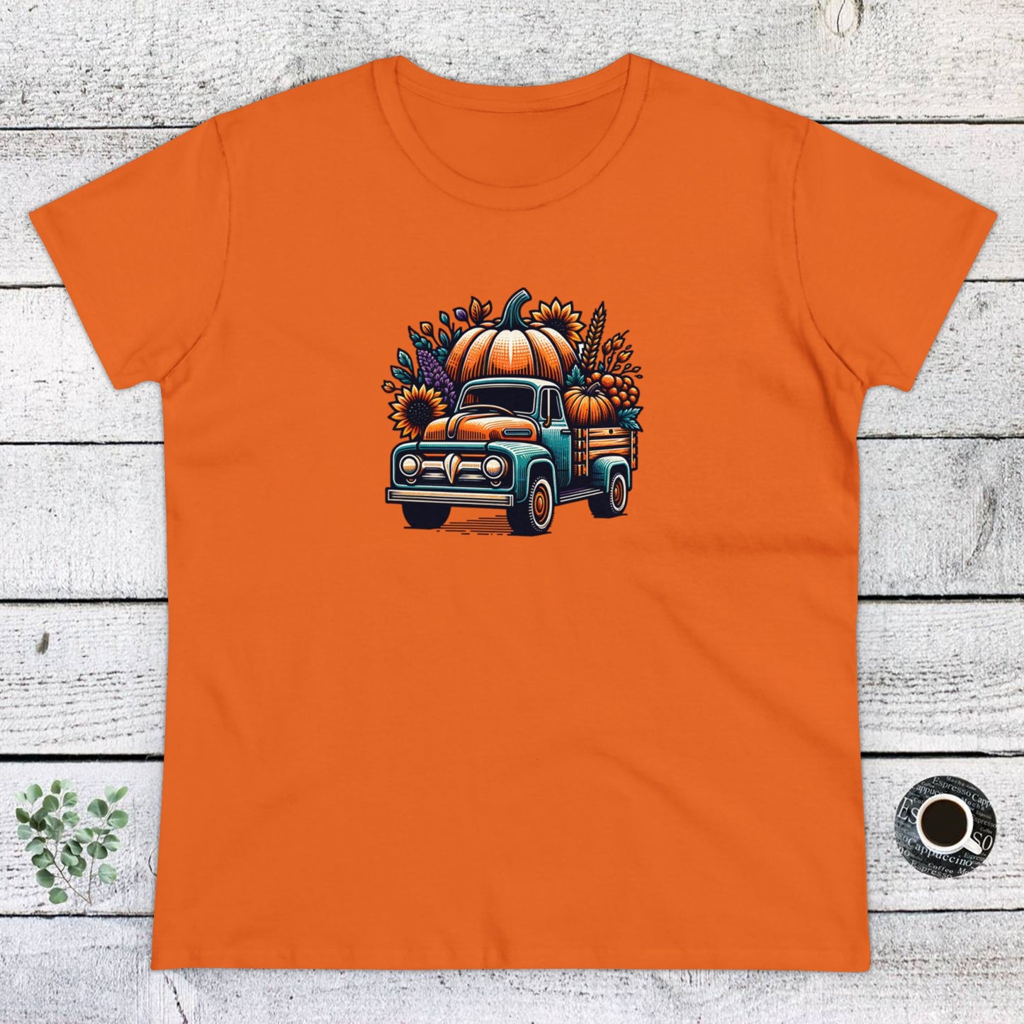 womens t-shirt - pumpkin truck!