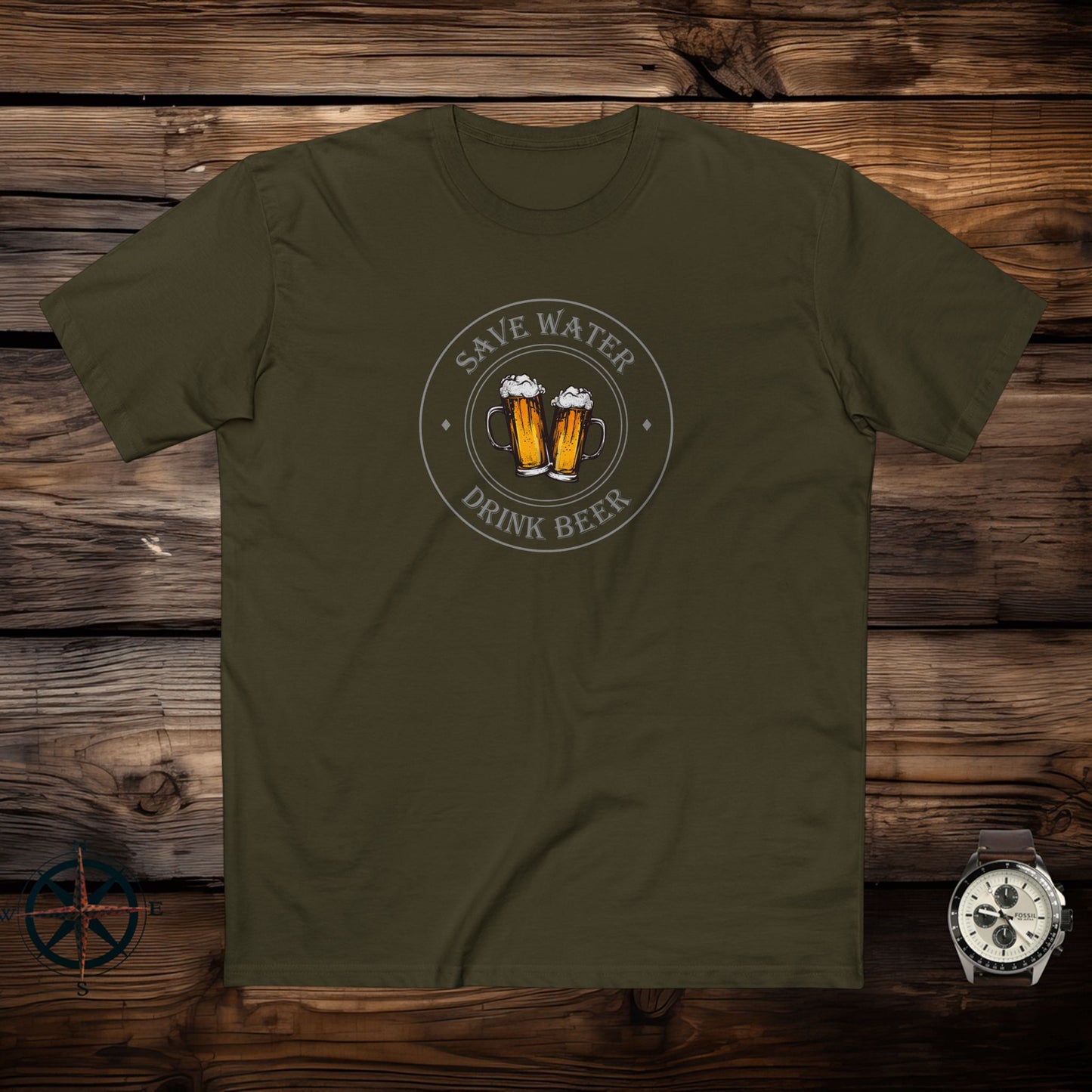 mens t-shirt - drink beer