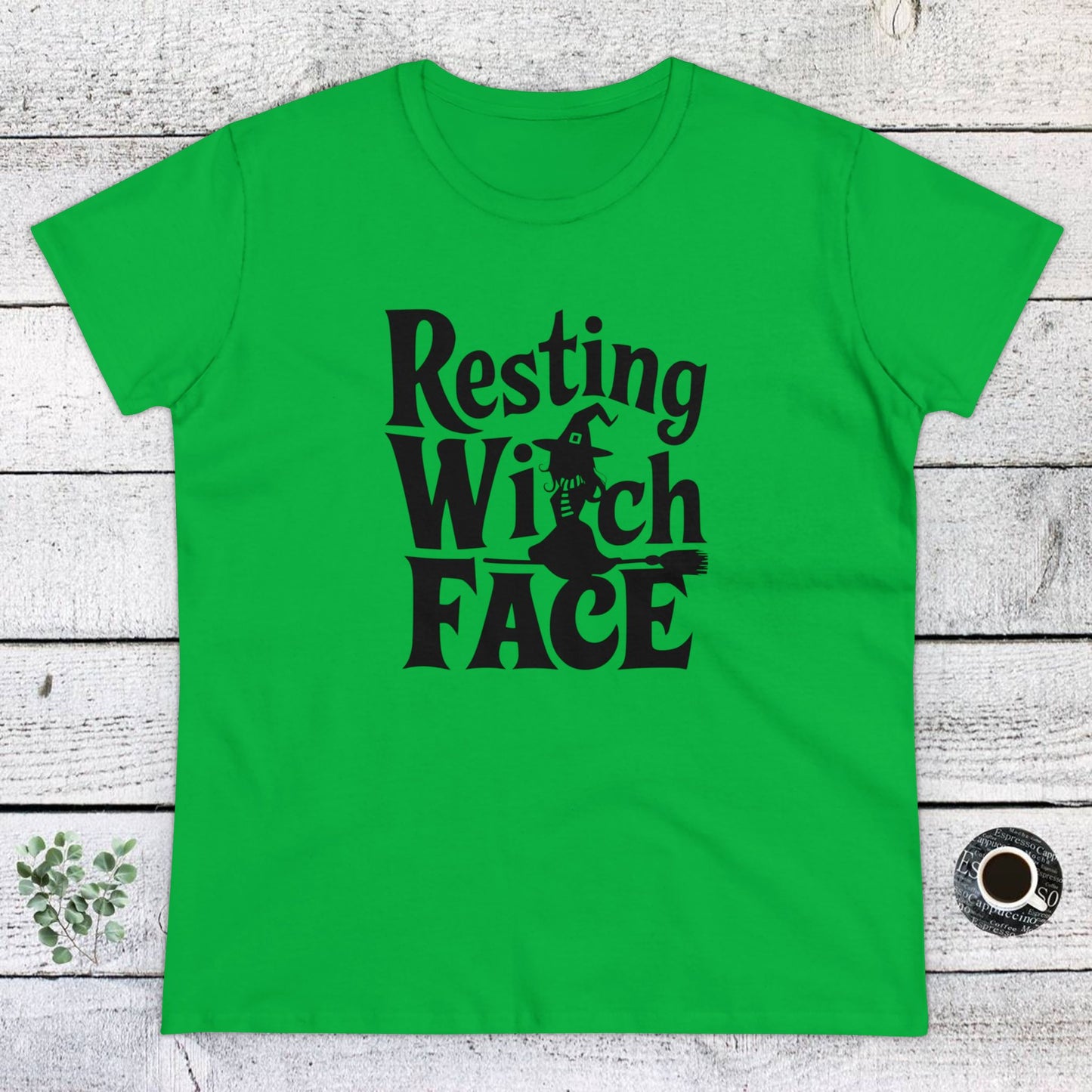 women's t-shirt, women's tee, halloween, funny gift, resting witch face!