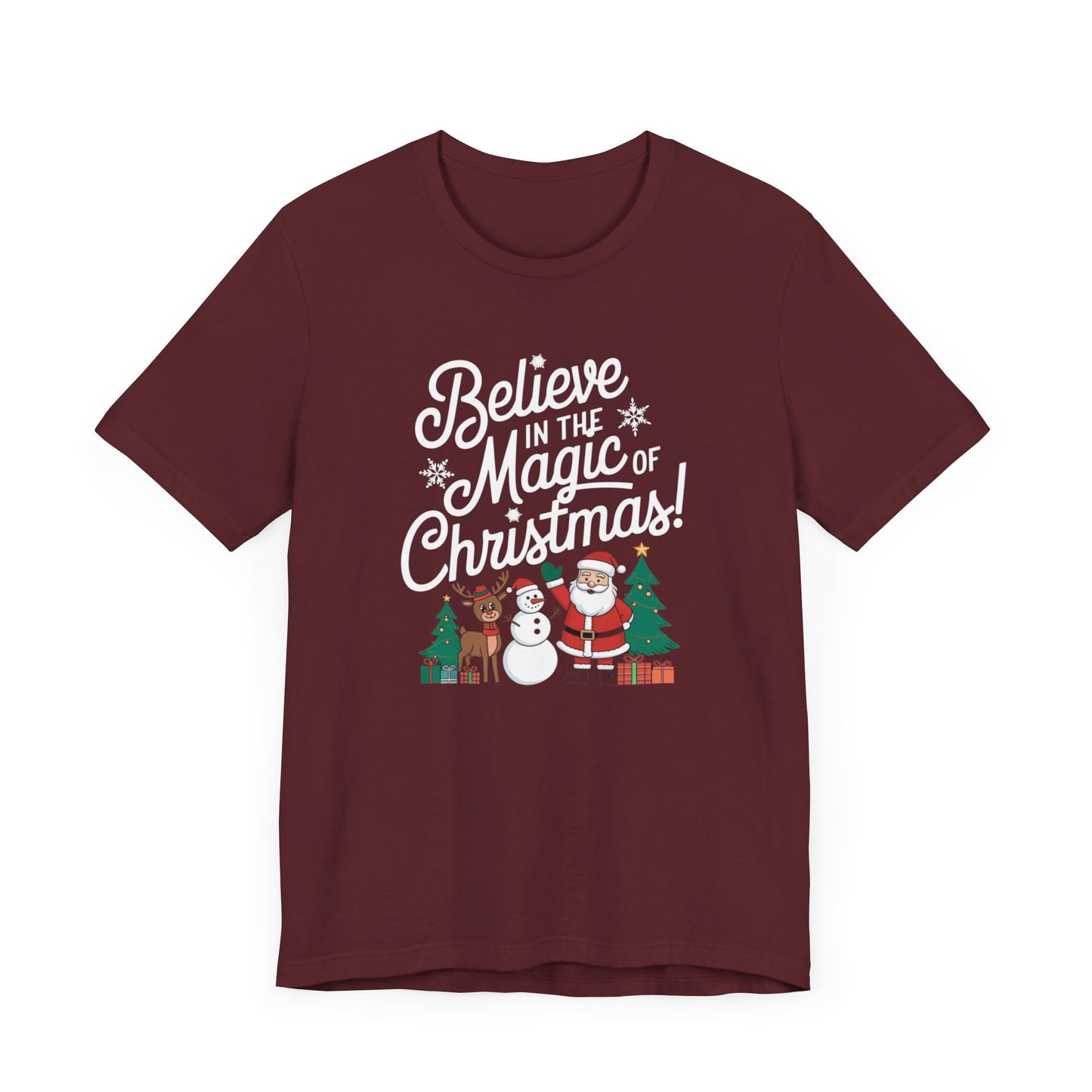 men & women christmas t-shirt. magic of christmas. unisex christmas t-shirt.